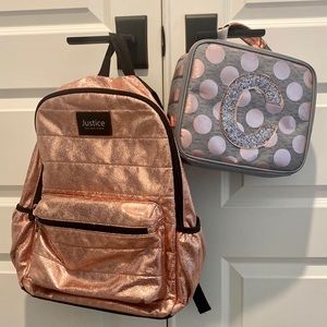 Justice Backpack/“C” Initial Lunchbox